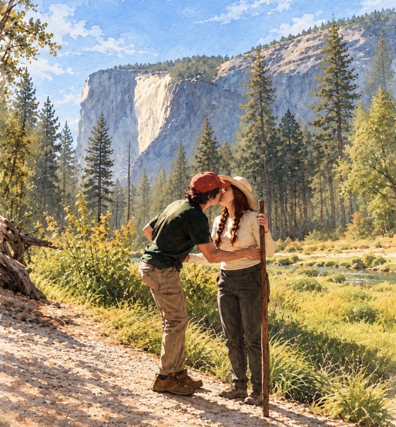 Roy and Kathleen at their engagement in Yosemite